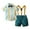 Blue, variant on Ketyyh-chn99 Toddler Boys Summer Blazer Set Toddler Boy Clothes Formal Suit Wedding 2 Piece Outfit Boys Dress Shirt with Bowtie Overall Suspender Pants Kids Gentleman Sets Size for 2-3 Years,Blue