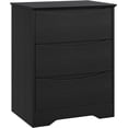 thumbnail image 2 of Commode en Bois à 3 Tiroirs, Garde-Robe Moderne Haute avec Rangement Profond, Grande Commode à Tiroirs avec Dessus Grand, Longue Commode de Rangement pour Chambre, Salon, Couloir, Chambre d'Enfant, Noir, 2 of 3