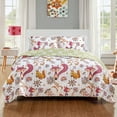 thumbnail image 6 of Mocaletto Luxury 3 Piece Queen Size Quilts, Elegant&Reversible Quilt Set Bedding Set with Pillow Shams, Cartoon Fox Animal Bedspread, Lightweight Microfiber Queen Size Coverlet, 6 of 7