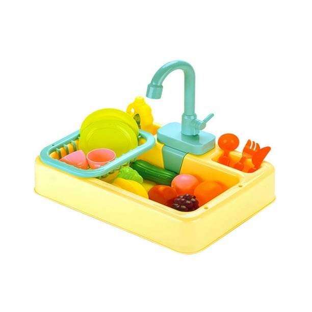 Methold Bañera de pájaros, cuenco de ducha automático con batería, alimentador de animales, juguetes para niños, bañera de plástico Aseo de mascotas amarillo Methold PT000082-04B