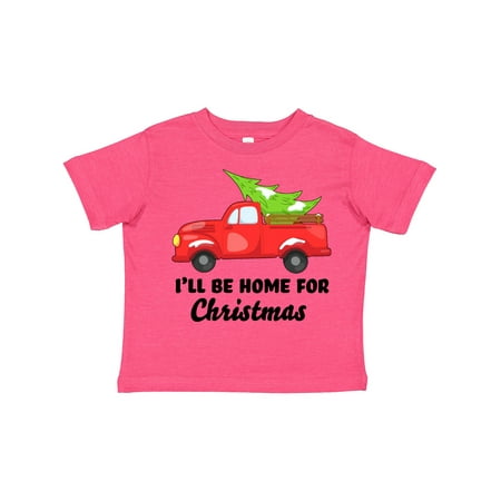 

Inktastic I ll Be Home for Christmas Truck with Tree Gift Toddler Boy or Toddler Girl T-Shirt