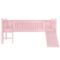 thumbnail image 6 of Newest Space-Saving Teens and Adults Organized & Relaxing Solid Wood Twin XL Low Loft Bed with LED Lights and Storage Shelves,Pink, 6 of 18