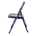 thumbnail image 4 of Hampden Furnishings Bernadine Collection Steel Double Hinge Folding Chair, Blue, Pack of 4, 4 of 7