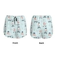 thumbnail image 5 of Picia Poodle Playing Skateboard Pattern Women's 2 in 1 Athletic Running Shorts High Waisted Workout Casual Gym Sweat Shorts with Comfy Liner Zipper Pockets-, 5 of 9
