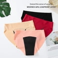 thumbnail image 5 of Charmgo Culottes Menstruelles pour Femmes Grande Taille Couleur Unie Anti-Fuite Taille Basse Culottes Menstruelles Taille Basse Culottes Garçonnes Post-Partum Culottes Menstruelles pour Femmes Rouge2 TP, 5 of 5