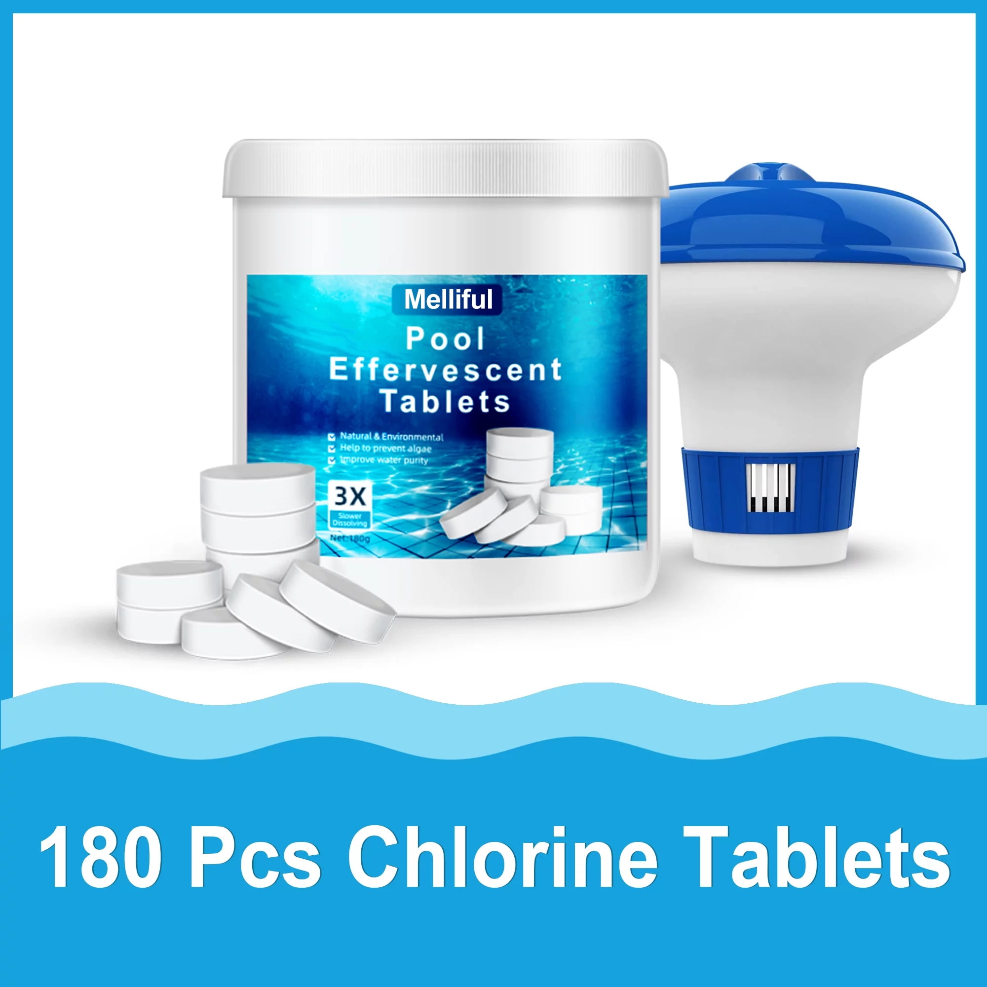Chlorine Tablets for Pools Cleaning with Chlorine Floating Dispenser