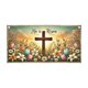 thumbnail image 2 of Decoraciones de Pascua, adornos de Pascua, regalos de Pascua, cuadrados de madera, decoración colgante con flores soleadas y temas brillantes para la decoración del hogar, tablero colgante de madera., 2 of 6