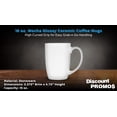 thumbnail image 4 of 10 Large Mocha Glossy Ceramic Coffee Mugs Set, 16 oz. - Stoneware, Smooth, Durable, C-handle - White, 4 of 5