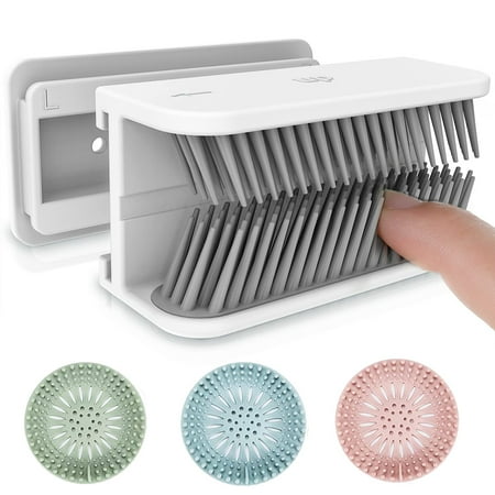 

Hair Trap for Shower Drain with Shower Hair Drain Catcher Convex Cover for Stopper with Suction Cup Suit for Bathroom Bathtub Kitchen