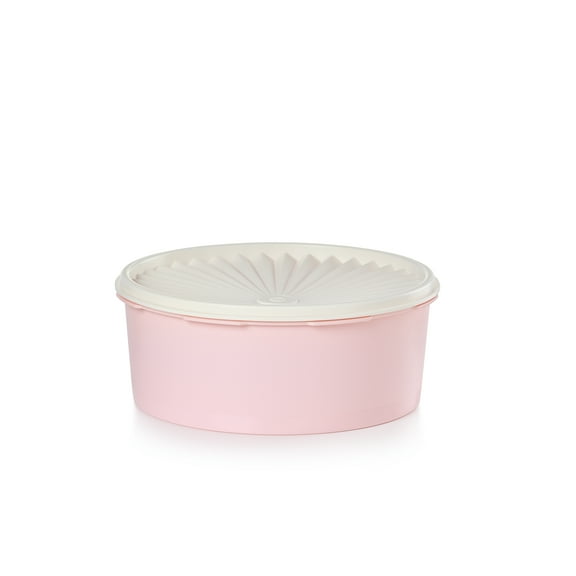 Tupperware Heritage Plastic 7.5-Cup Food Storage Canister with Lid, Pink