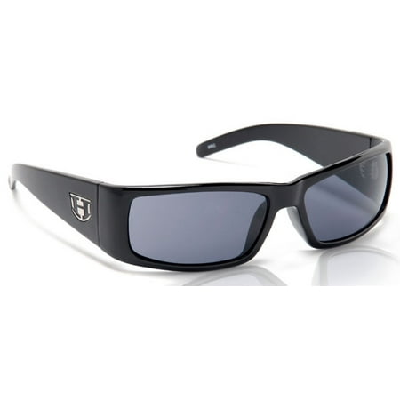 Hoven The One BLACK GLOSS / GREY POLARIZED Impact Resistant Lens Sunglasses