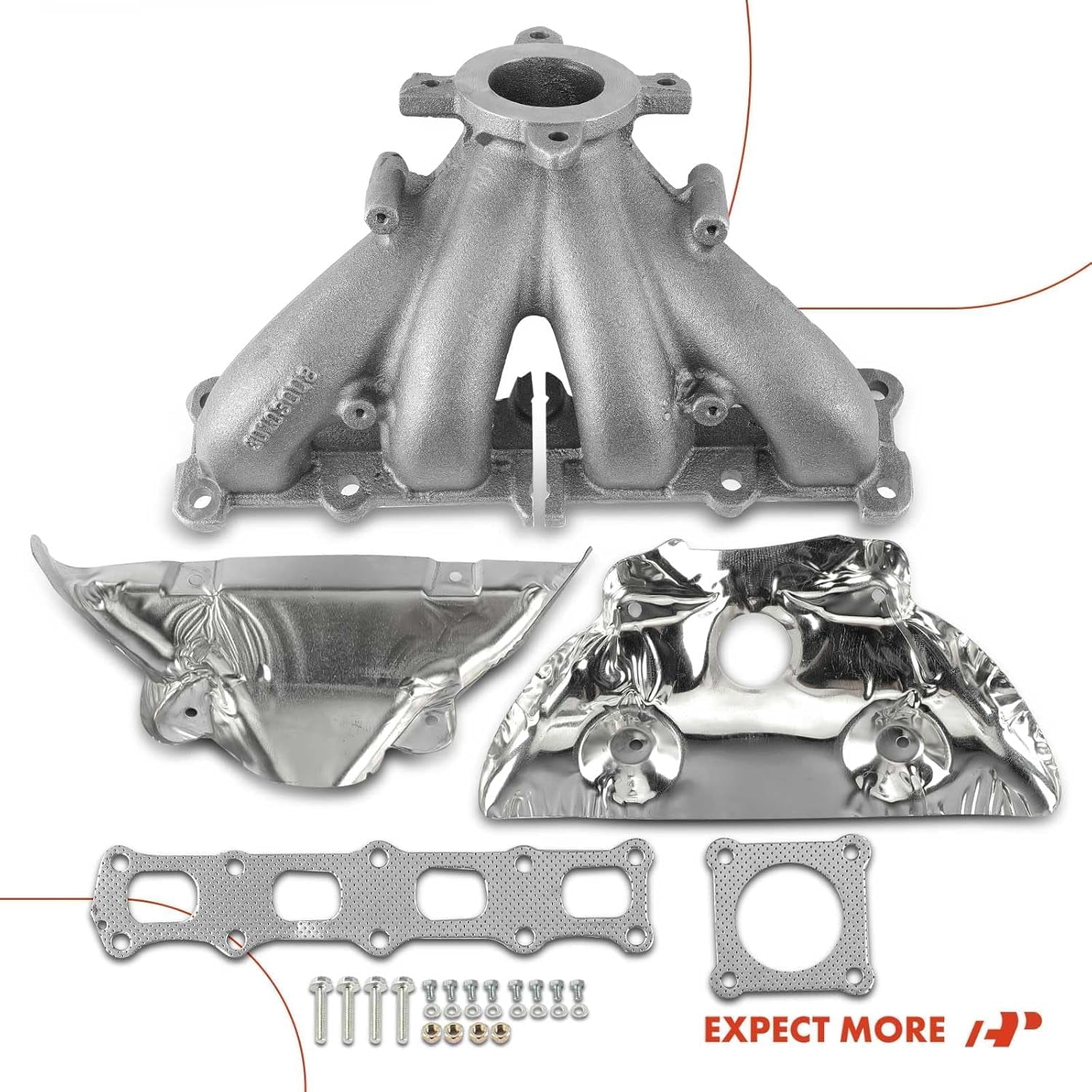 A-Premium Exhaust Manifold W/Gasket Bolt Nut Washers[1.8L 2.0L 2.4L]Compatible with Jeep Compass Patriot 07-17 & Dodge Journey 09-20 Avenger 08-14 Caliber 07-12 & Chrysler 200 11-14 Sebring