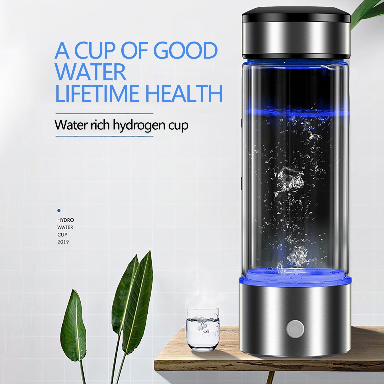 Hydrogen Water Bottle, 425ML 2024 New Hydrogen And Oxygen Separation Portable Hydrogen Water Cup, 3 Minutes Fast Hydrogen Production, Health Cup, Super Hydrogen Water Cup