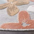thumbnail image 6 of SAFAVIEH Cabana Caris Floral Indoor/Outdoor Area Rug, Grey/Rust, 6'5" x 6'5" Round, 6 of 11