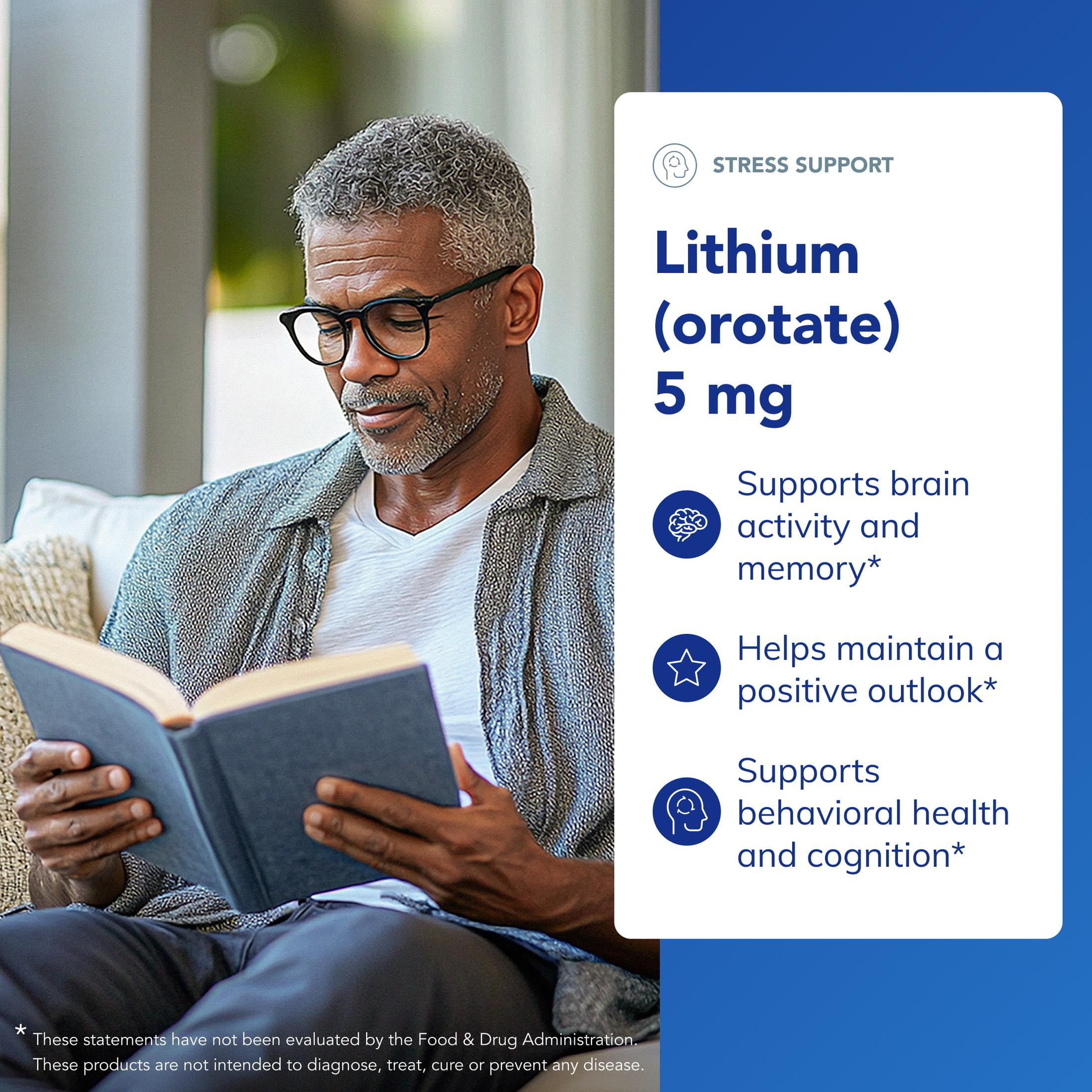 Pure Encapsulations Lithium Orotate 5 mg - Brain Support Supplement - With N-Acetyl-L-Cysteine (NAC) for Memory & Brain Behavior* - Gluten Free & Non-GMO - 180 Capsules