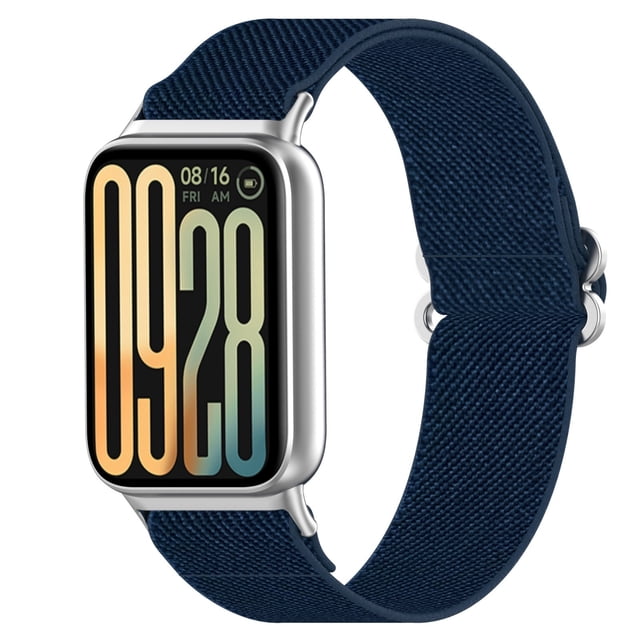 Smart Sports Bracelet with Elastic Nylon Woven Watchband, Universal Fit, Stretchable Design, Breathable, Comfortable for All-Day Wear
