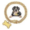 thumbnail image 1 of Cadena Para Perro Hillban, Collar De Diamantes Dorados Con E, 1 of 7