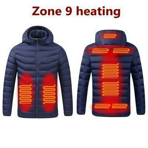 Heated Jacket Down Heated Jackets For Men Women Fashion Heated Coat Winter Jackets Battery/Power Bank Excluded