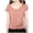 Pink, variant on Women's Base Shirt Round Neck Short Sleeve Slim Fit Casual Tee for Everyday Wear Red M