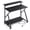 Black, variant on Furnibear Rolling Computer Desk Mobile Home Office Desk with Charging Station and Monitor Shelf Storage for Home Office, Black