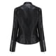 thumbnail image 4 of Chaqueta delgada de cuero con cuello levantado y cremallera para mujer Fridja  BV0+748, 4 of 7