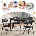 thumbnail image 3 of 5 Piece Folding Kids Table and Chairs,Reading and Playing, Boys Girls Children Activity Table and Chairs Set for Dining Room Daycare Classrooms, 3 of 9