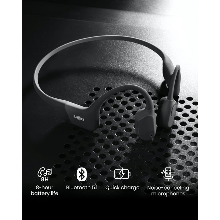 Shokz OpenRun Open-Ear Wireless Endurance Headphones - Gray NWB