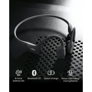 Shokz OpenRun Mini Bone Conduction Waterproof Bluetooth Headphones for Sports, Black, 1
