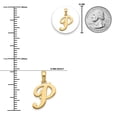 thumbnail image 3 of Charm America - Gold Initial Letter "P" Charm - 14 Karat Solid Gold, 3 of 4