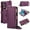 Deeppurple, variant on Crossbody Wallet Case for Samsung Galaxy S25 FE RFID Blocking Card Slots, PU Leather Wristband Strap Zipper Pocket Phone Case with Stand Secure Ring Buckle for Samsung Galaxy S25 FE, Violet