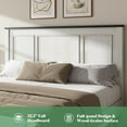 thumbnail image 5 of Merluxy King Size Farmhouse Bed Frame with 52.2" Wood Headboard & Storage Drawers, Rustic White, 5 of 10