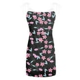 thumbnail image 5 of Leesechin Clearance Womens Dresses Sleeveless Summer Floral Print Sling Belt Mini Dress, 5 of 5