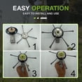 thumbnail image 2 of 6 Inch Wire Wheel Head Mower Head Universal Weeding Brush Mount Straight Shaft Mower Moss Removal Tool, 2 of 9