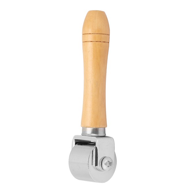 Leather Edge Creaser, Leather Tools, Stainless Steel Flatter Wooden Handle For Leather Working Professional Use Beginner General Purpose