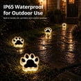thumbnail image 5 of Solar Powered Paw Print Path Light, Waterproof Outdoor Paw Shaped Decorative LED Lamp, Warm White Colorful Garden Light, Lawn Ornament for Garden Patio Yard, 5 of 6