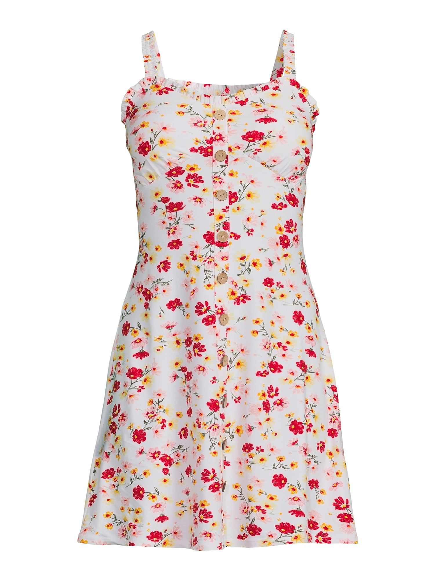 No Boundaries Juniors’ Milk Maid Button Front Dress