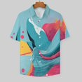 thumbnail image 3 of Marble Texture Men's Shirt Short Sleeves Printed Button Down Summer Shirts, 3 of 6
