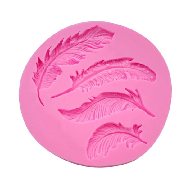 Molde De Silicona Para Fondant Con Forma De Pluma De Ave Para Pasteles Y Chocolates Diy