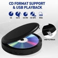 thumbnail image 2 of Reproductor de CD Discman Multifuncional con Bluetooth, FM, Auriculares, Repetidor, Máquina de Aprendizaje y Altavoz Estéreo USB Negro., 2 of 5