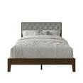 thumbnail image 3 of Home Design Kankakee Brown/Dark Gray Twin Solid Wood Panel Bed with Upholstered Foam-Padded Headboard, Adult, Bedroom, 3 of 12