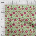 thumbnail image 2 of oneOone Georgette Viscose Mint Green Fabric Asian Suzani Craft Projects Decor Fabric Printed By The Yard 42 Inch Wide, 2 of 5