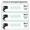thumbnail image 6 of Frogued Mini Fan USB Rechargeable 3 Speeds Adjustable Portable Clip-on Type Table Cooling Fan for Home (Black), 6 of 13