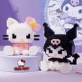 thumbnail image 2 of Bloques de construcción de Hello Kitty para niños, juguetes ensamblados, adorno decorativo, figura de Anime Sanrio, modelo Kuromi, regalo de rompecabezas de My Melody, 2 of 4