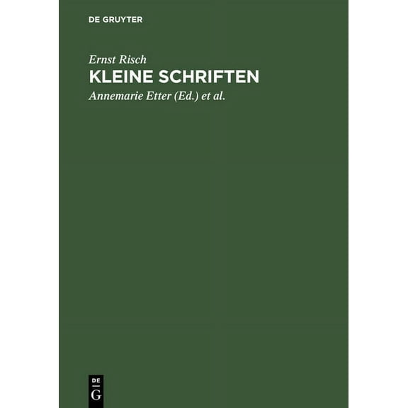 Kleine Schriften, (Hardcover)