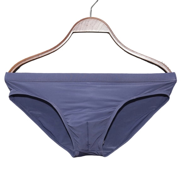 Posijego Men's Big & Tall Bikini Briefs Stretchy Tight Low Waist Lightweight Underwear Solid Color Underpants