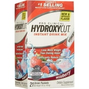 Hydroxycut Pro Clinical Instant Drink Mix Packets - Wildberry - 1.78 oz - 21 ct