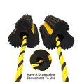 thumbnail image 3 of ROBLOCK Heavy Duty Wheel Chocks, Rubber Wheel Block Non-Slip Base with Nylon Rope Yellow Reflective Tape - 1 Pair Black, Wheel Stoppers for Travel Trailers, RV, Aircraft, Car, Camper, Truck, 3 of 5