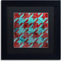 Trademark Fine Art "Houndstooth IV" Canvas Art by Color Bakery Black Matte, Black Frame