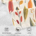 thumbnail image 5 of Yayeee 2 Pack Hand Towels for Bathroom 100% Cotton 16" x 28" Soft Absorbent Kitchen Towel, Colorful Leaves, 5 of 7