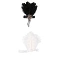 thumbnail image 1 of Negro Cristal Avestruz Lentejuelas De Plumas Diadema Del Vintage+Blanco Cristal Avestruz Lentejuelas De Plumas Diadema Del V Sunnimix Venda, 1 of 8
